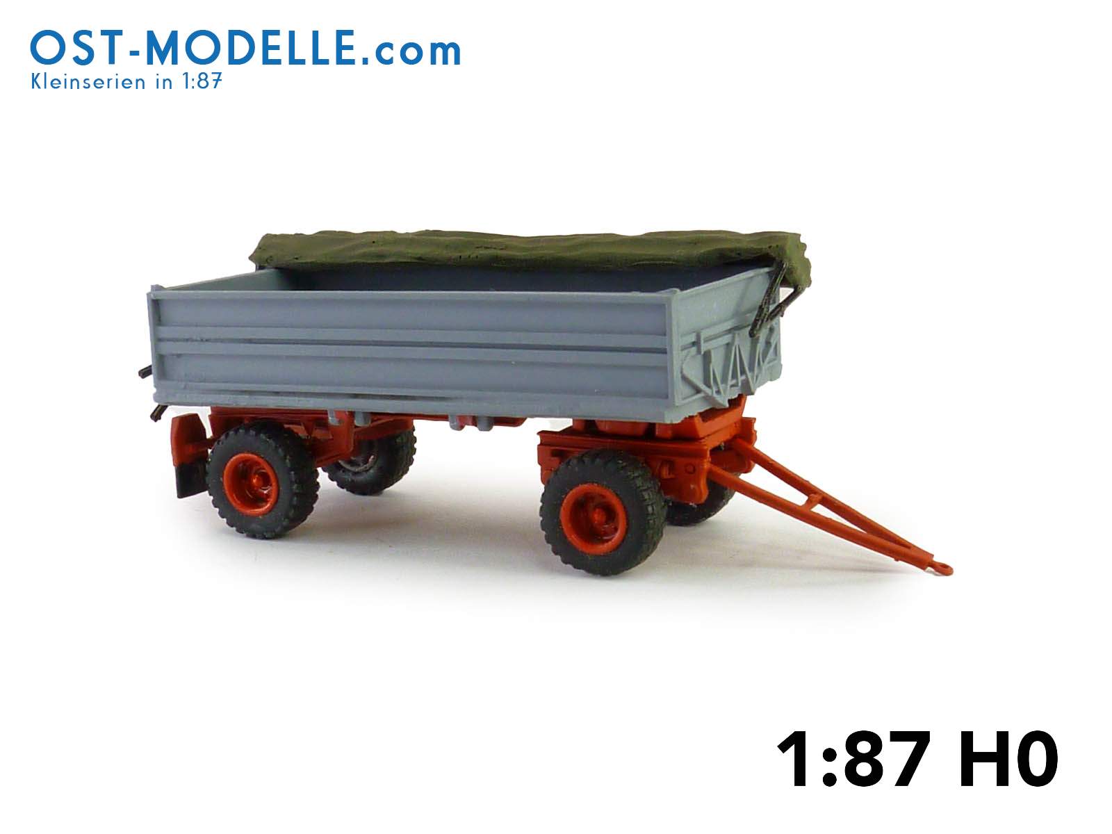 Preview: HW 80.11 ND Kippaufbau offene Plane grau rot